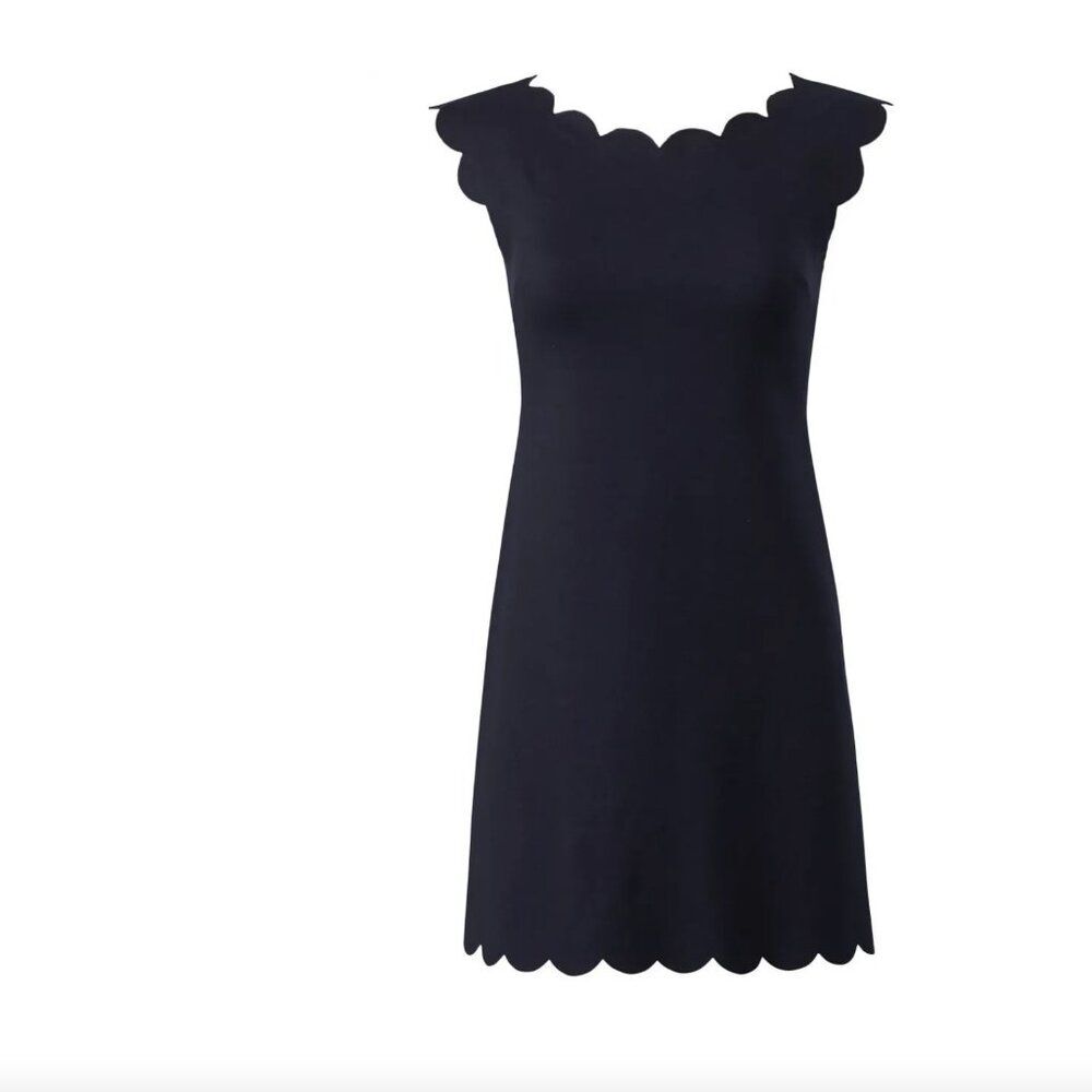 Bailey 44 Women's Scalloped Petal Dress Black Size Large